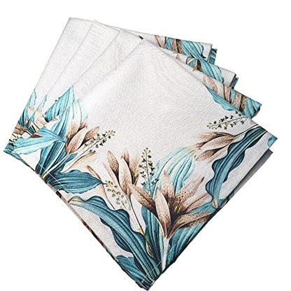 Charlo's Cloth Napkins Set of 4 Pure Beauty 16" by 16" - Beige - Loft&Timber