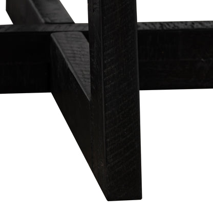 36" Gray And Black Concrete And Solid Wood Round Coffee Table - Loft&Timber