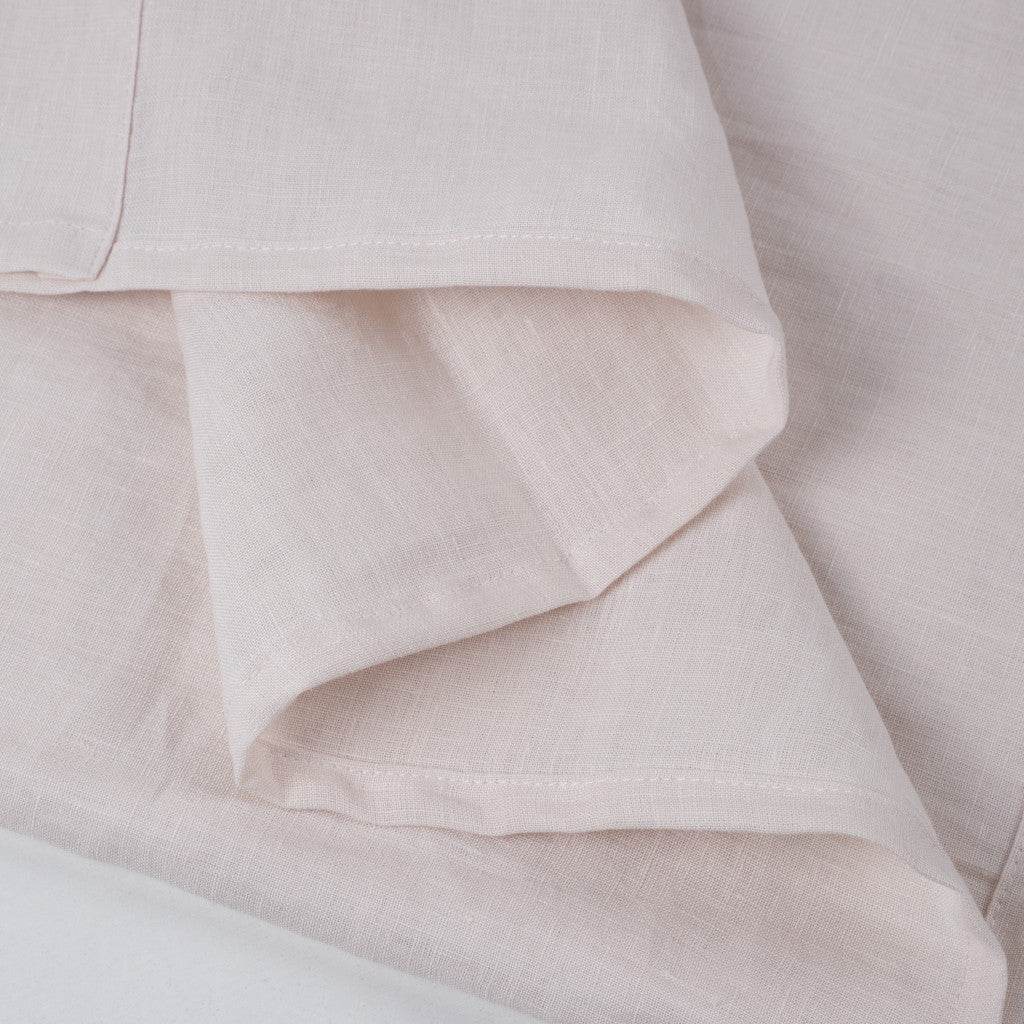 Light Pink Linen Full Double Flat Sheet - Loft&Timber