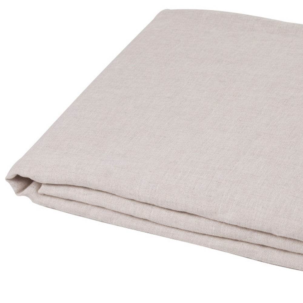 Light Gray Linen King Flat Sheet - Loft&Timber