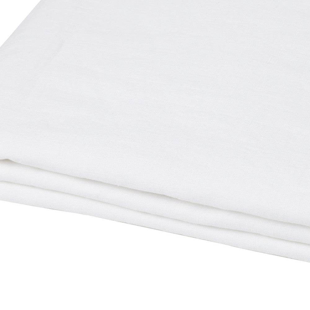 Ivory Linen Twin Flat Sheet - Loft&Timber