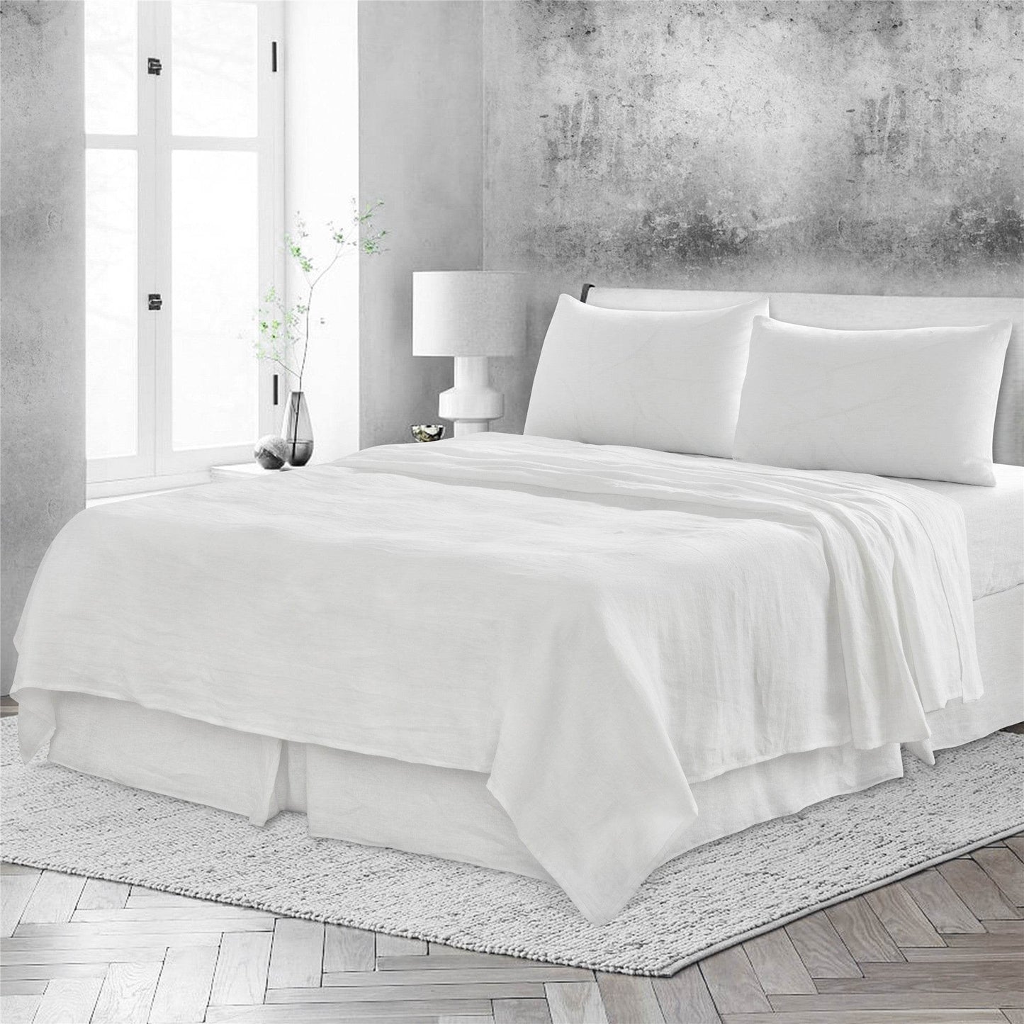 Ivory Linen Twin Flat Sheet - Loft&Timber