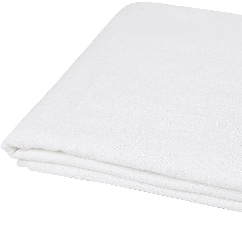 Ivory Linen Twin Flat Sheet - Loft&Timber