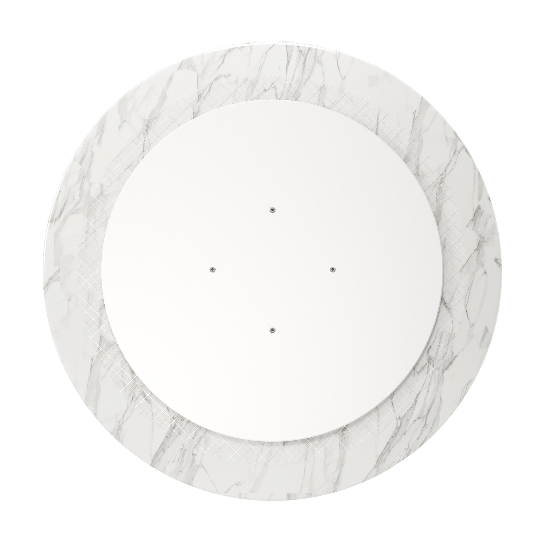 32" White And Black Marble And Metal Dining Table - Loft&Timber