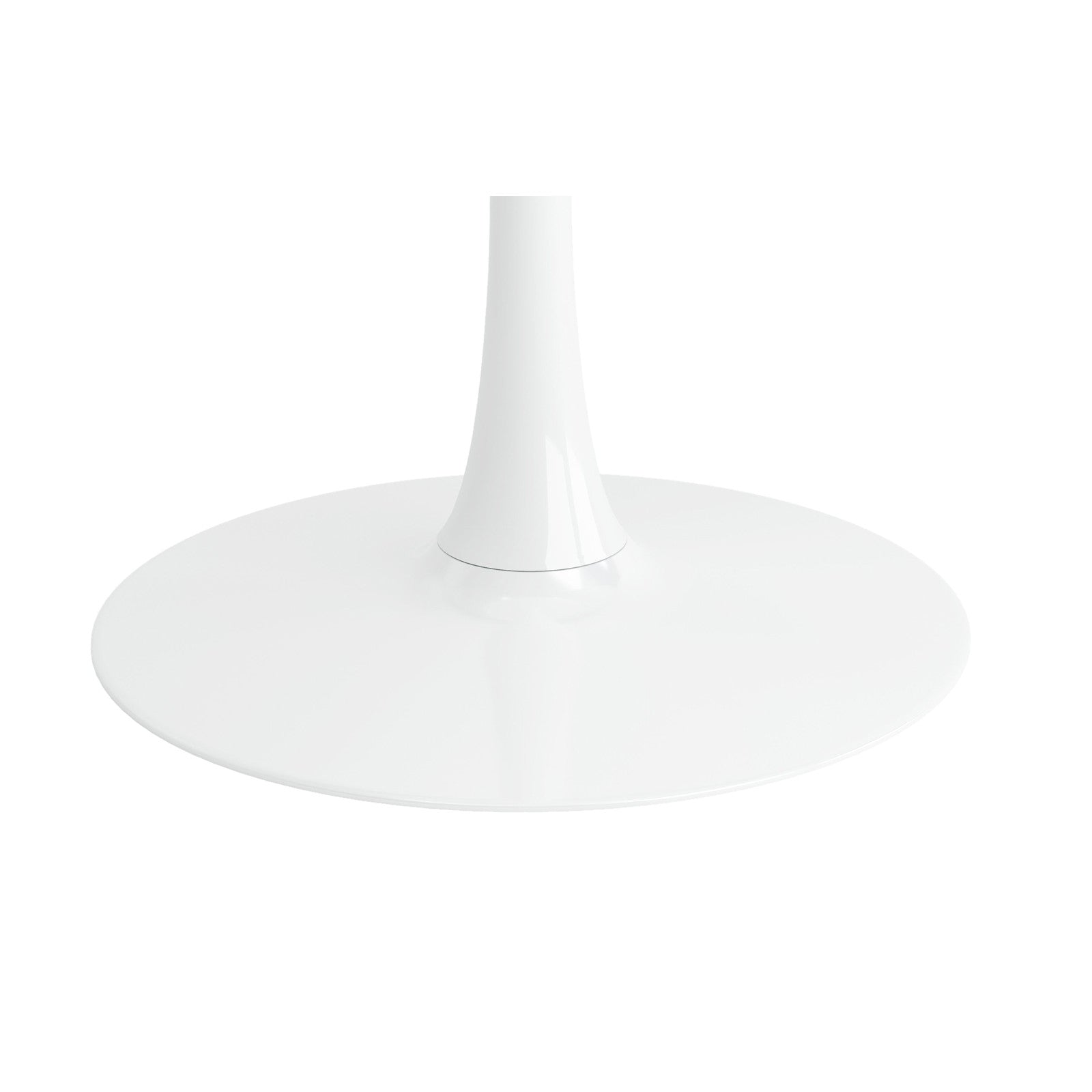 36" White Metal Dining Table - Loft&Timber