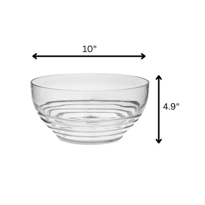 10" Clear Acrylic Round Salad Bowl - Loft&Timber