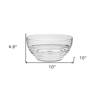 10" Clear Acrylic Round Salad Bowl - Loft&Timber
