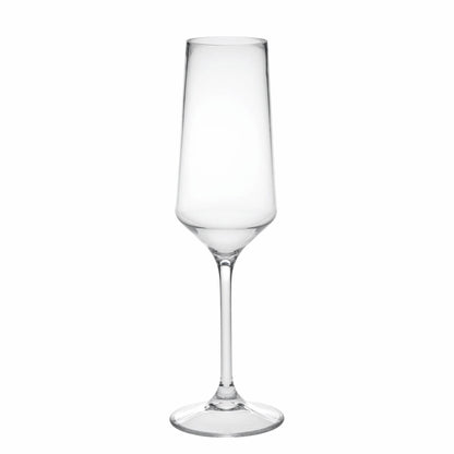 Set of Four Clear Tritan Plastic Stemmed Flutes - Loft&Timber