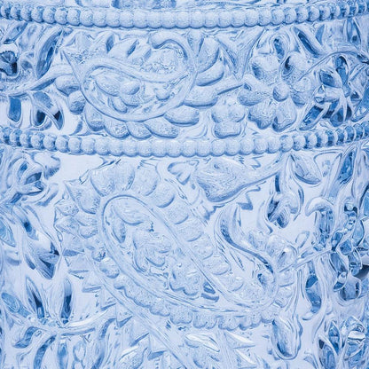 Set of Four Blue Paisley Acrylic Stemless Whiskey Glasses - Loft&Timber