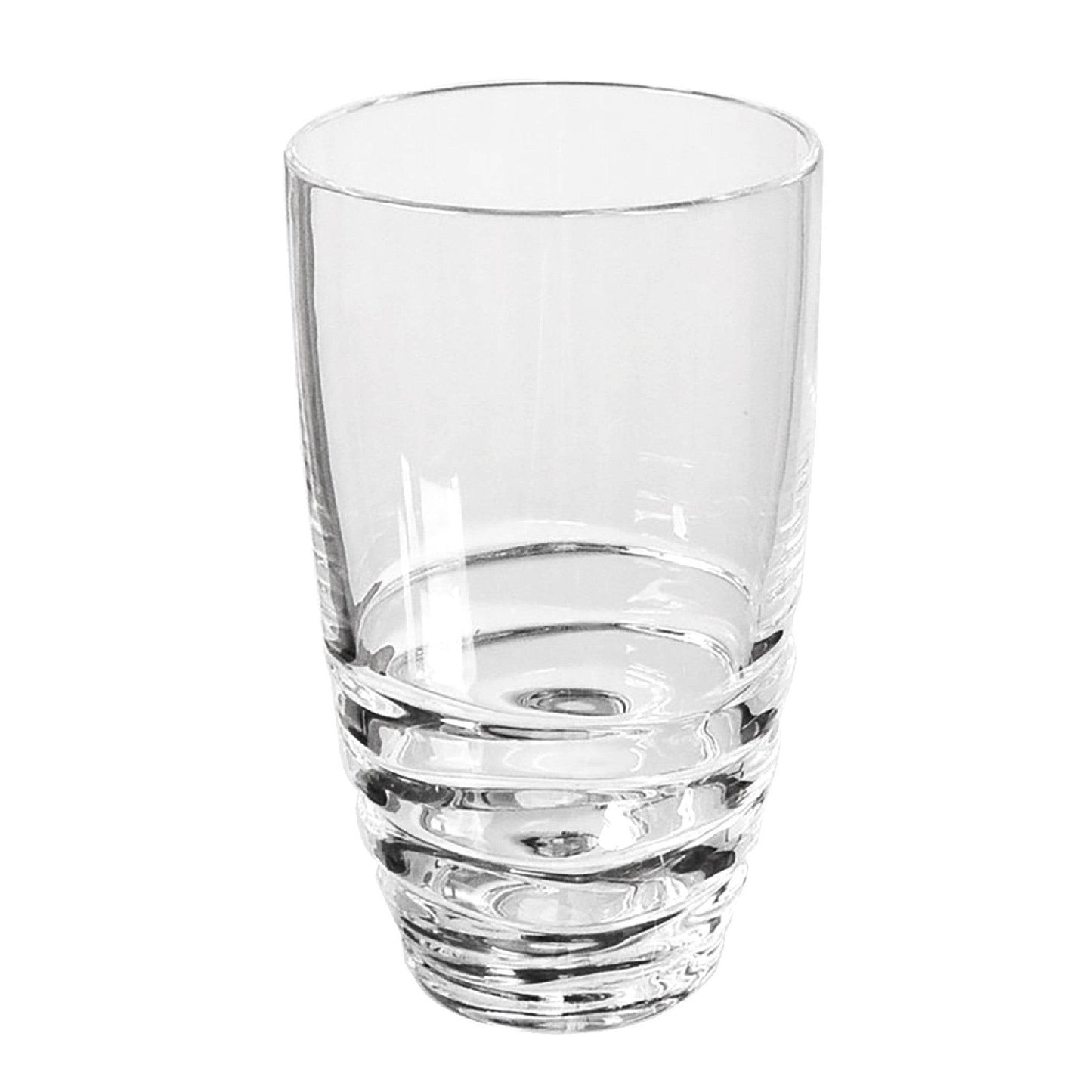 Set of Four Clear Swirl Acrylic Highball Glasses - Loft&Timber