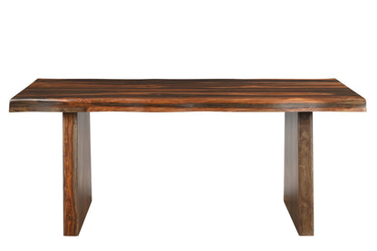 74" Dark Brown Solid Wood Dining Table - Loft&Timber