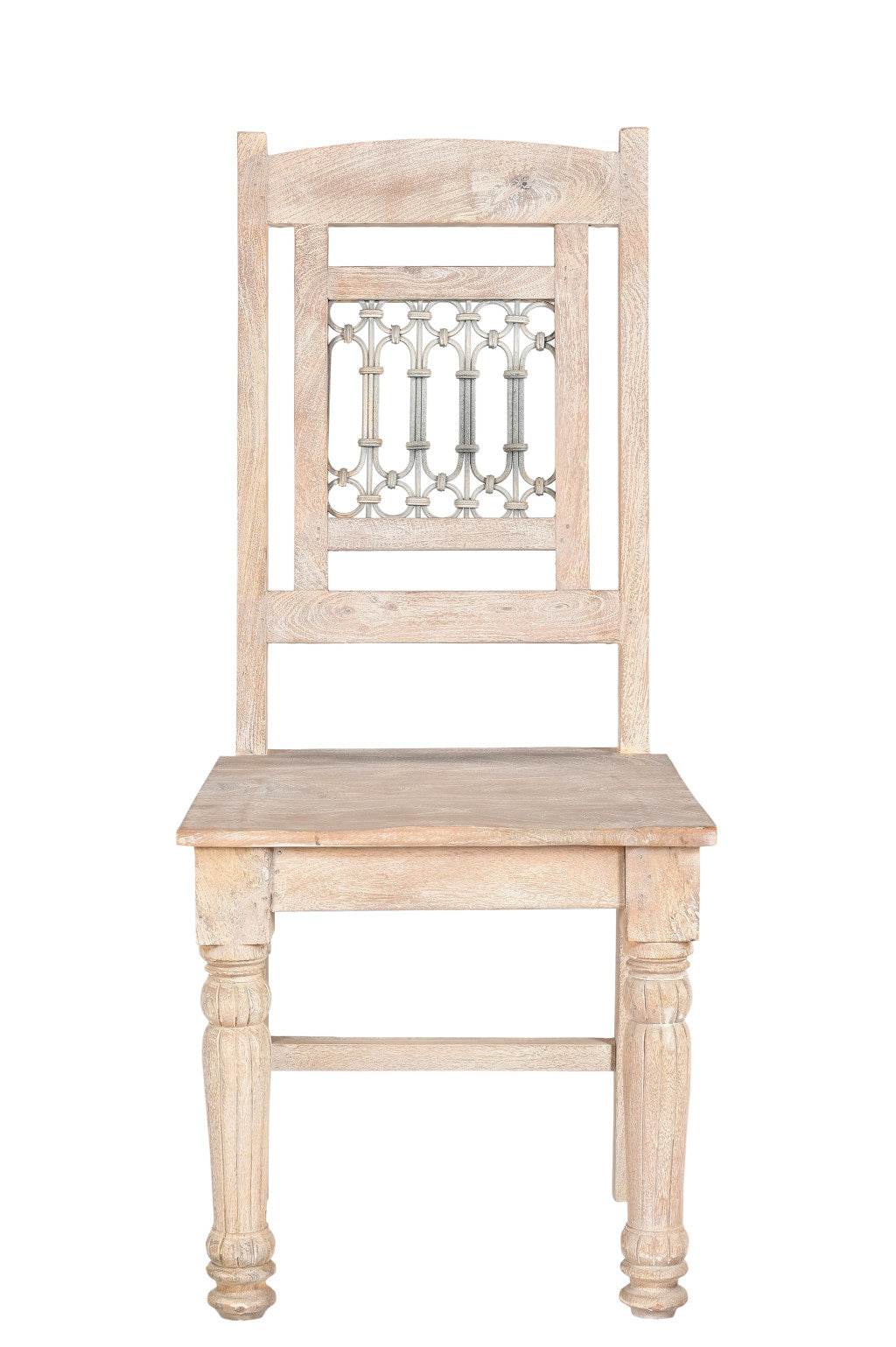 Set of Two White Wood Slat Back Dining Side Chairs - Loft&Timber