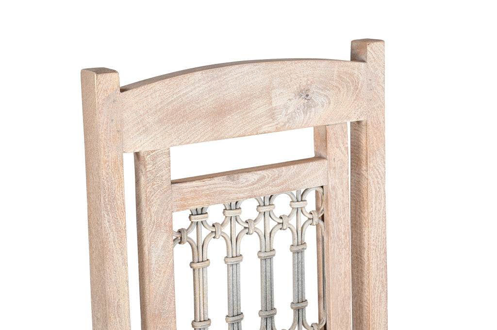 Set of Two White Wood Slat Back Dining Side Chairs - Loft&Timber