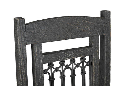 Set of Two Black Wood Slat Back Dining Side Chairs - Loft&Timber