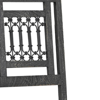Set of Two Black Wood Slat Back Dining Side Chairs - Loft&Timber