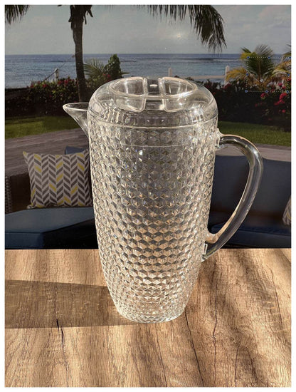 2.5 Quart Clear Diamond Acrylic Serving Pitcher - Loft&Timber