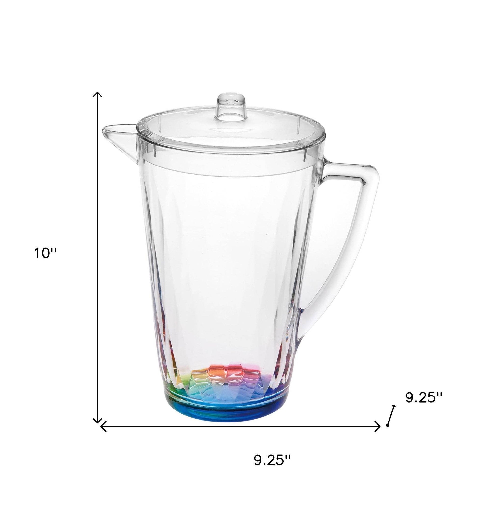 2.5 Clear and Rainbow Diamond Acrylic Pitcher - Loft&Timber