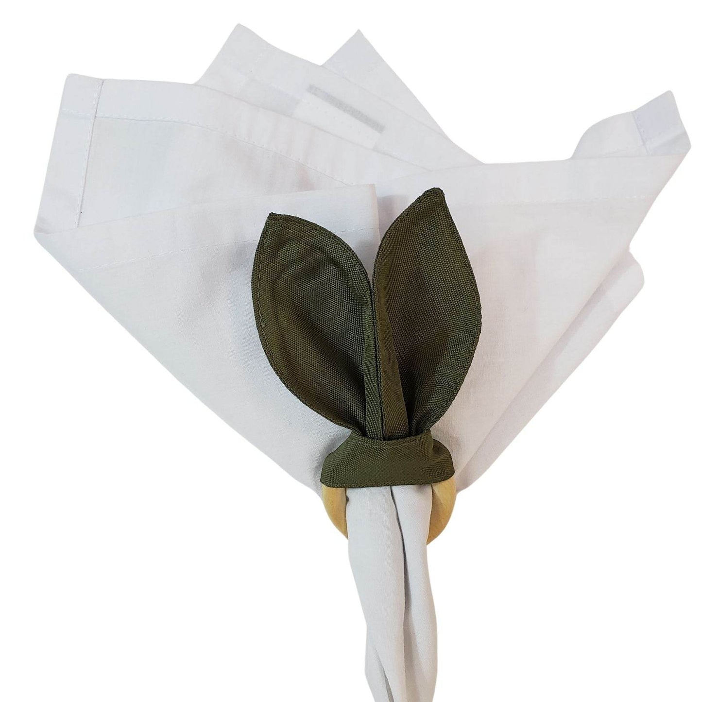 Maison Charlo | Easter Set of 4 Bonsai Bunny Ears Napkin Rings | Dining Table Decor - Loft&Timber