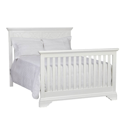 White Solid and Manufactured Wood Standard Four In One Convertible Crib - Loft&Timber