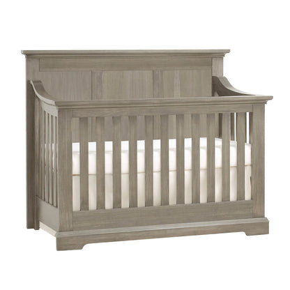 Ash Gray Solid and Manufactured Wood Standard Four In One Convertible Crib - Loft&Timber