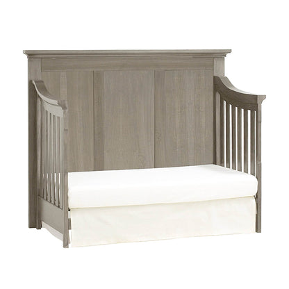 Ash Gray Solid and Manufactured Wood Standard Four In One Convertible Crib - Loft&Timber
