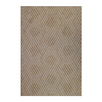 8' Runner Beige Geometric Stain Resistant Indoor Outdoor Runner Rug - Loft&Timber