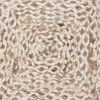 15" Set of Four Ivory And Natural Jute Square Placemats - Loft&Timber
