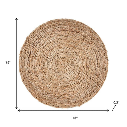 15" Set of Two Natural Jute Round Placemats - Loft&Timber