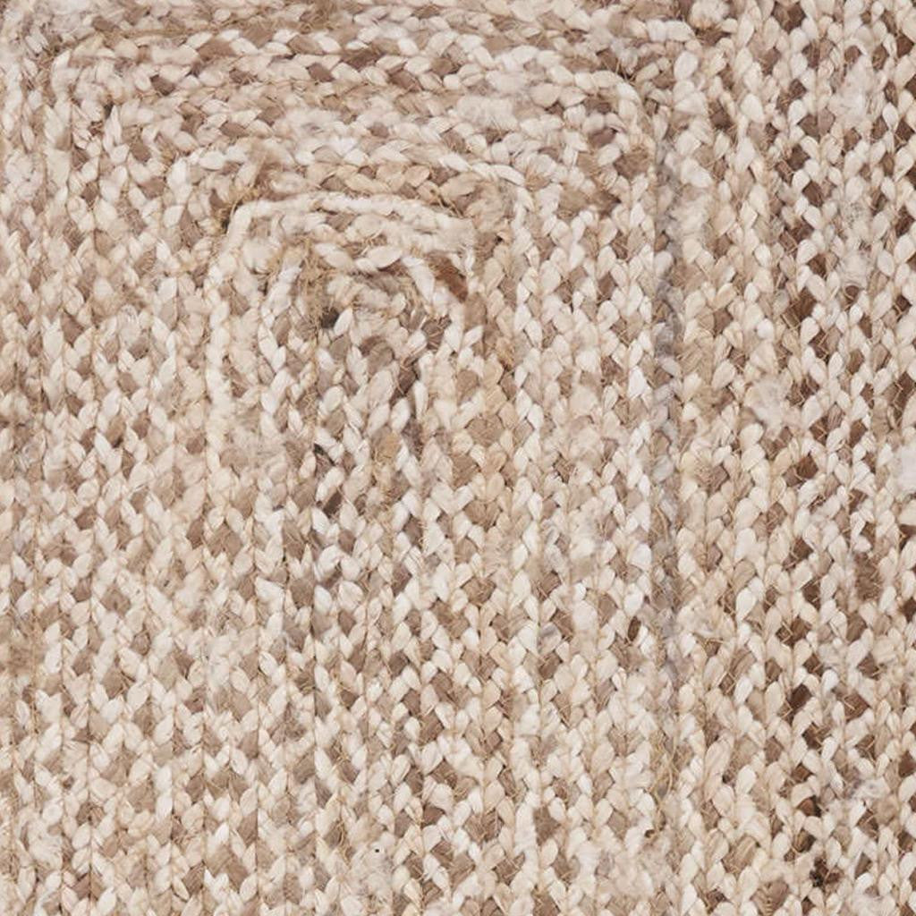 80" Brown Ivory And Natural Braided Jute Table Runner - Loft&Timber