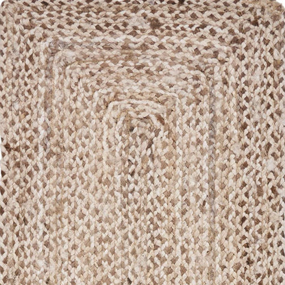 80" Brown Ivory And Natural Braided Jute Table Runner - Loft&Timber