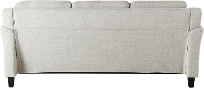 Harrington Sofa Curved Arms, Beige - Loft&Timber