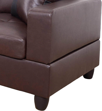 Brown Leather Sectional Couch - Loft&Timber