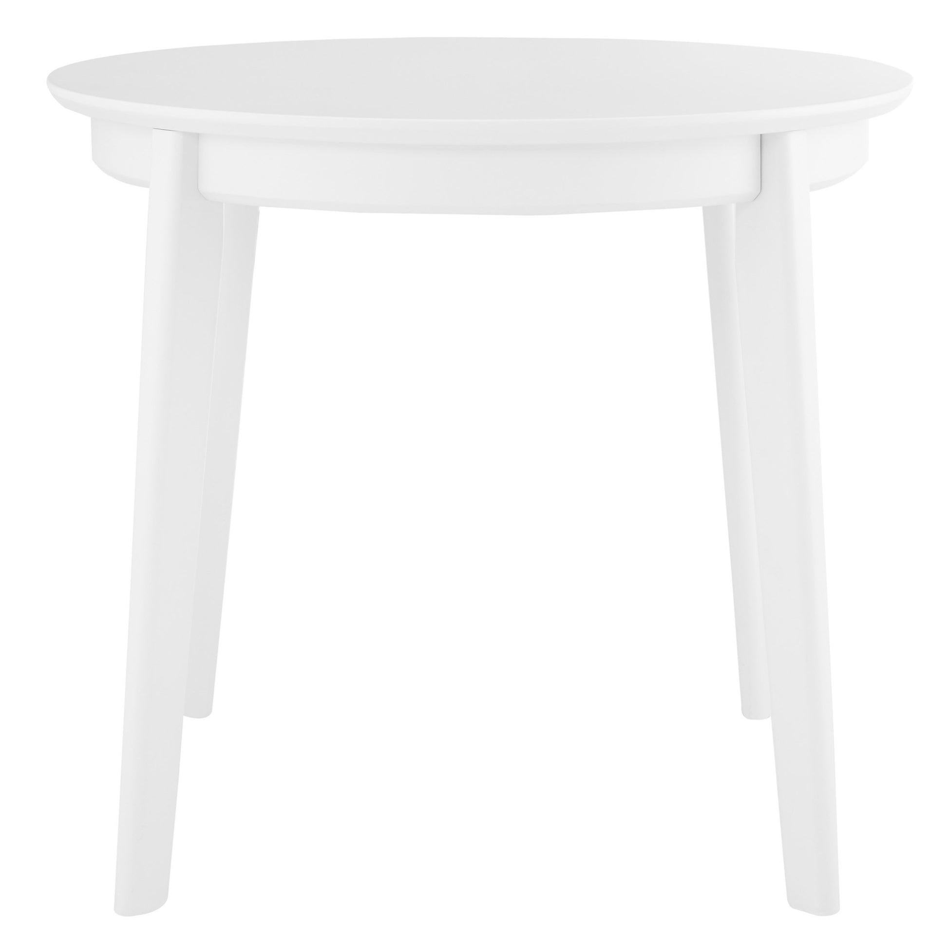 36" White Wood Round Top Dining Table - Loft&Timber