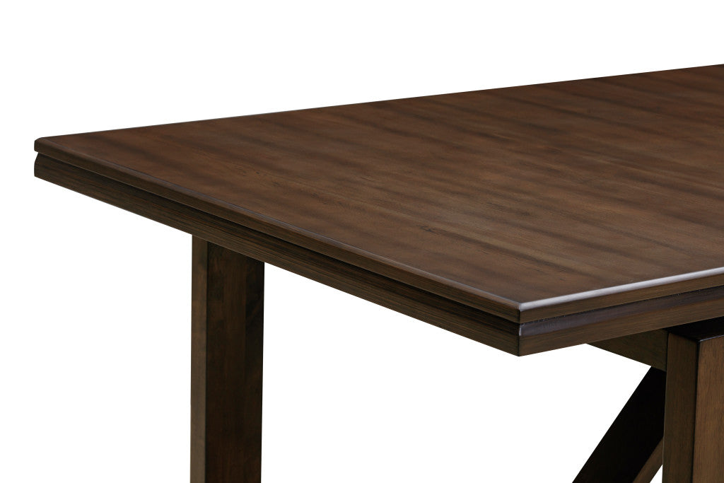 84" Dark Brown Wood Sled Base Dining Table - Loft&Timber