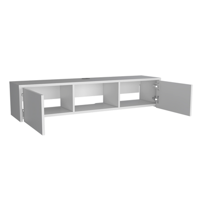 49" White Floating Mount TV Stand - Loft&Timber