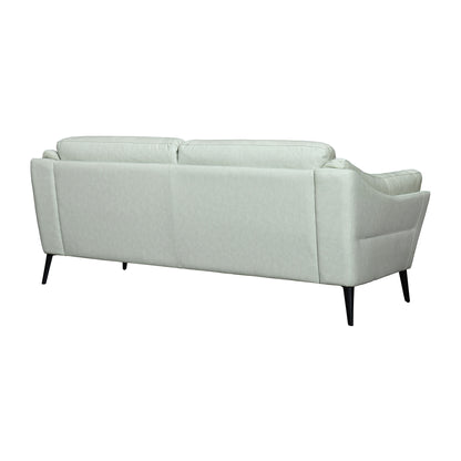 87" Mint Green Leather Sofa With Black Legs-3