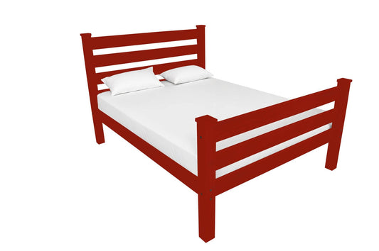 Red Solid Wood Twin Bed Frame - Loft&Timber