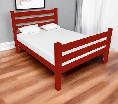 Red Solid Wood Twin Bed Frame - Loft&Timber