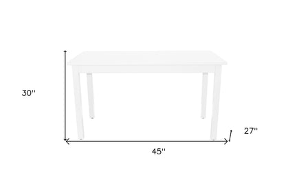 48" White Solid Wood Dining Table - Loft&Timber