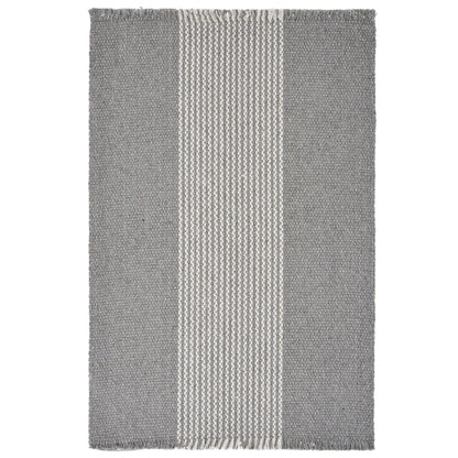 19" Set of Four Gray And White Striped Cotton Placemats - Loft&Timber
