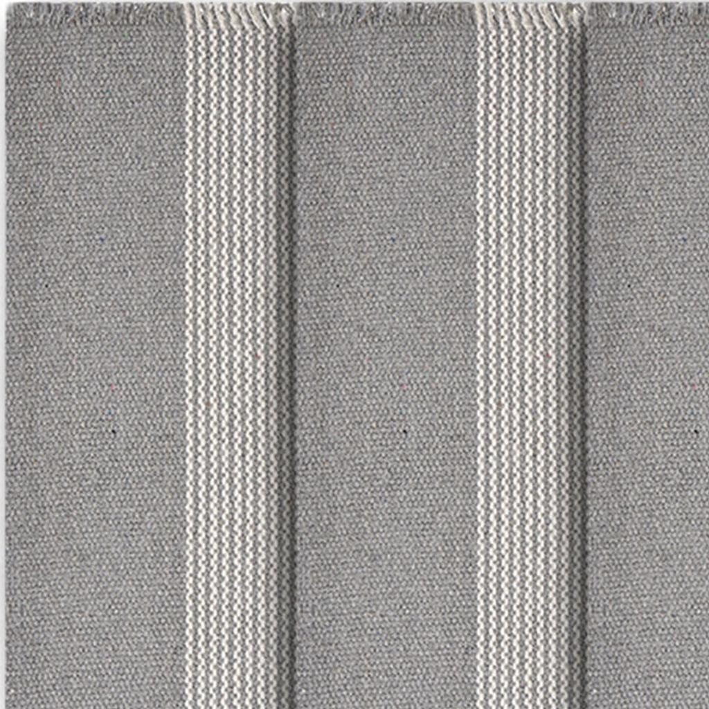 19" Set of Four Gray And White Striped Cotton Placemats - Loft&Timber