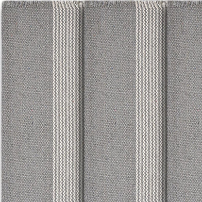 19" Set of Four Gray And White Striped Cotton Placemats - Loft&Timber