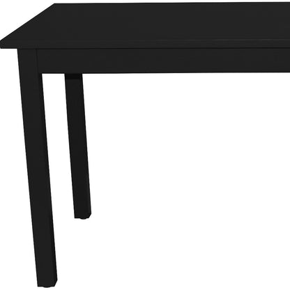 60" Black Solid Wood Dining Table - Loft&Timber