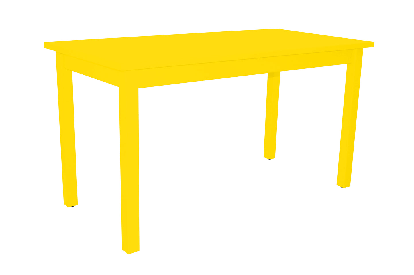 60" Yellow Solid Wood Dining Table - Loft&Timber