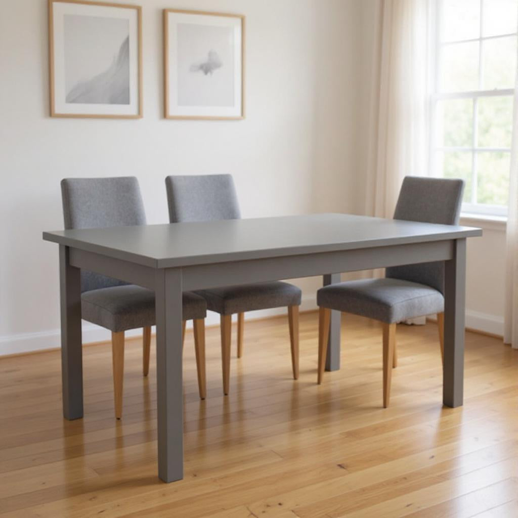60" Gray Solid Wood Dining Table - Loft&Timber