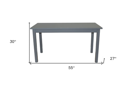 60" Gray Solid Wood Dining Table - Loft&Timber