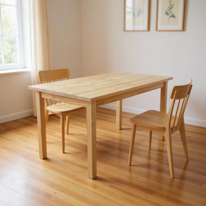 60" Natural Solid Wood Dining Table - Loft&Timber