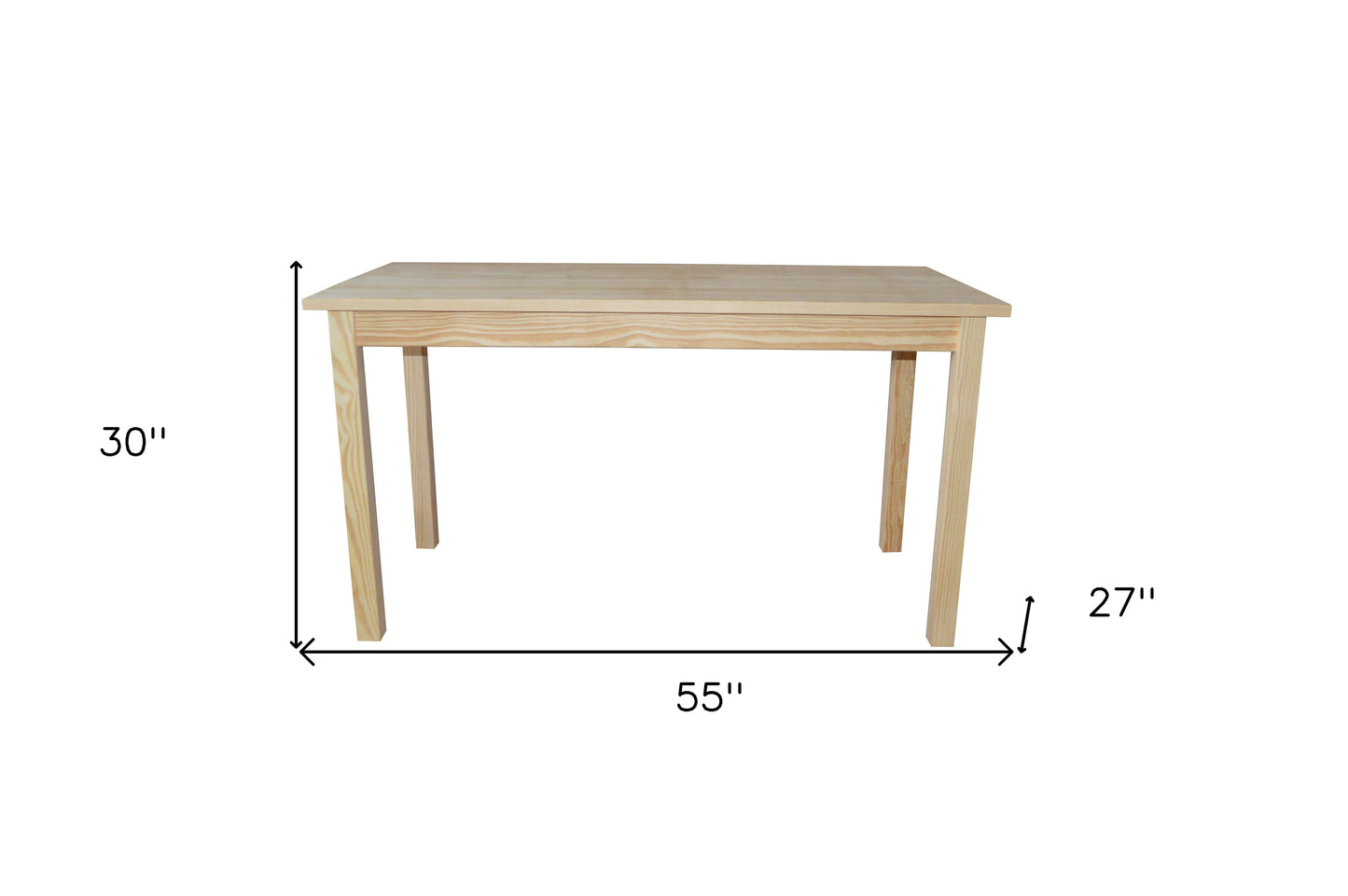 60" Natural Solid Wood Dining Table - Loft&Timber
