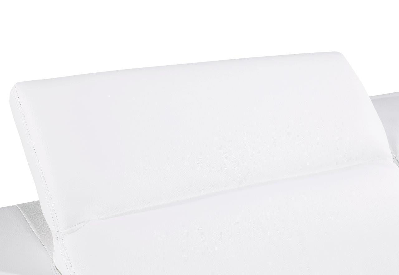 89" White And Silver Leather Sofa-7