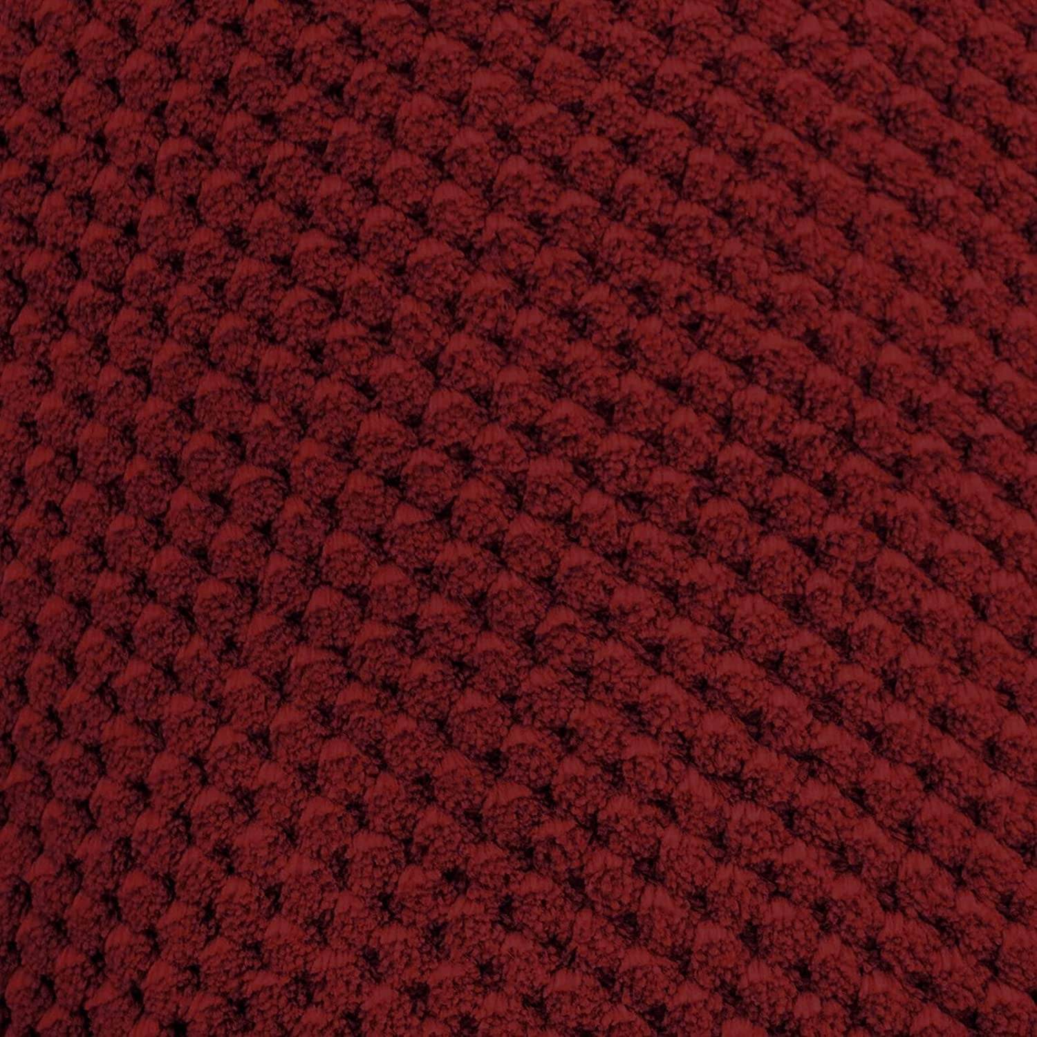 Fabric Electric Power Recliner Chair with Heat and Massage, Burgundy - Loft&Timber